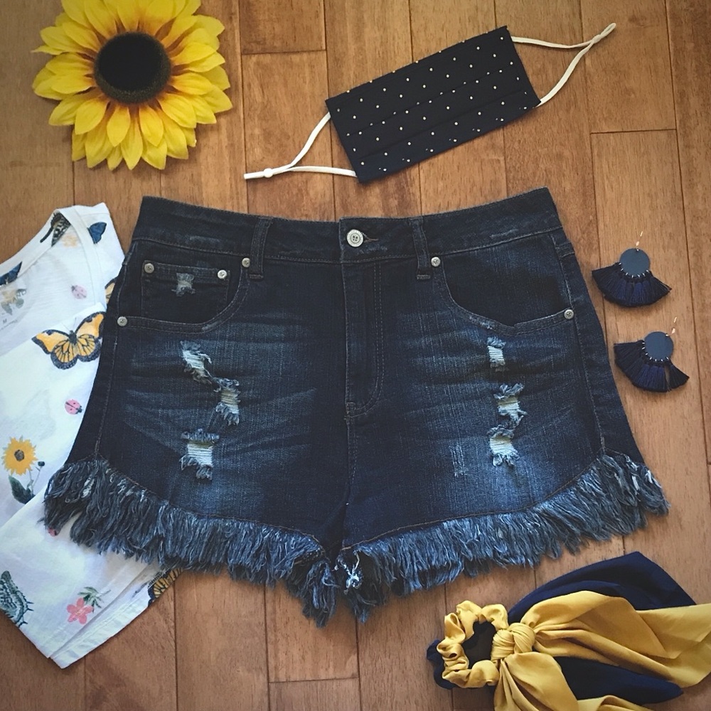 Altar’d State Fringed Denim Shorts